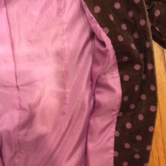 Mini Boden 11 12 Velvet Pea Coat 11/12 polka dot - Picture 5 of 10